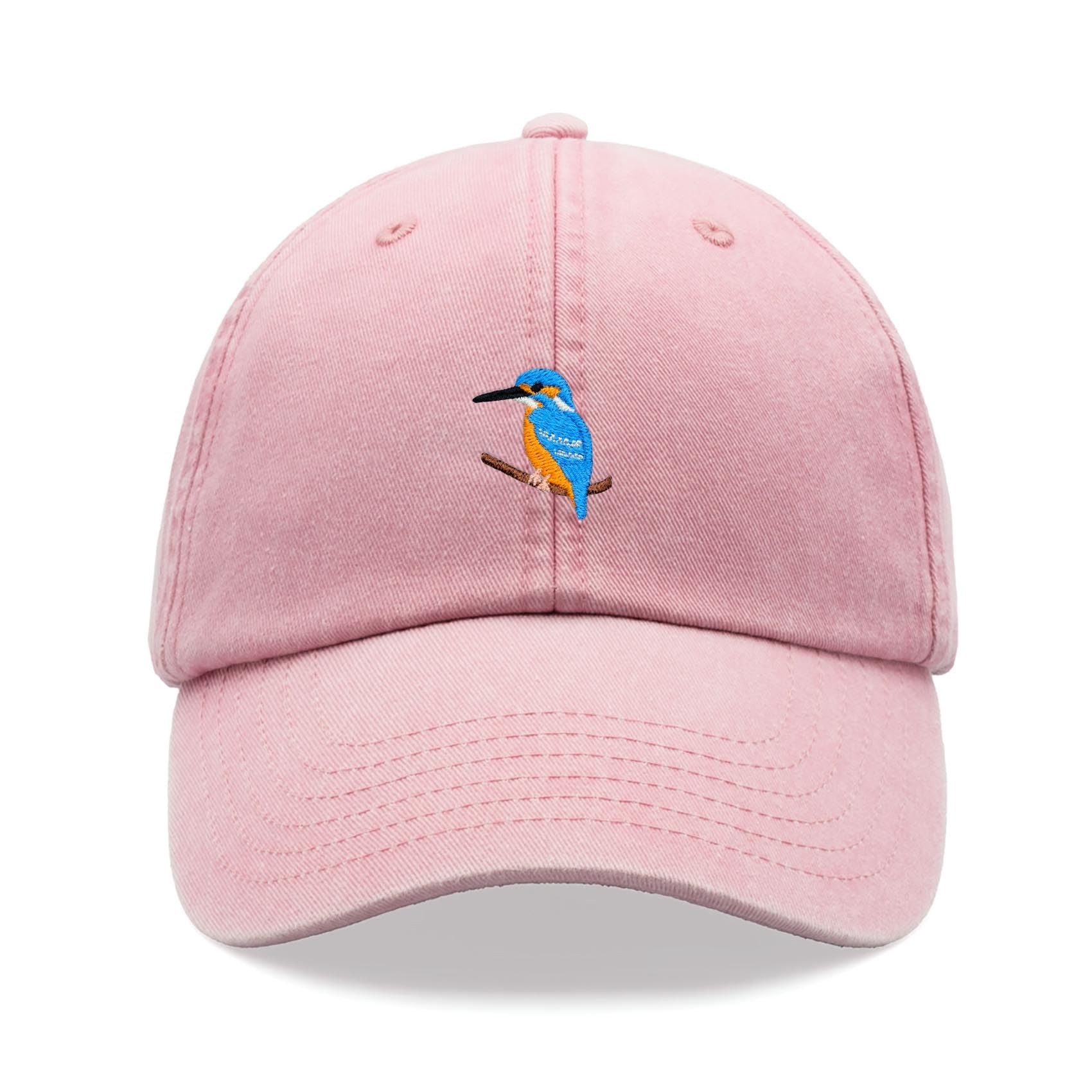 Cap Base Unisex Pink Kingfisher Baseball Cap Vintage Washed Dad Hat Adjustable