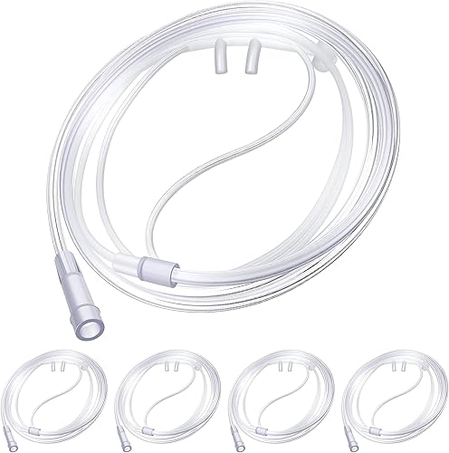 Miniatura 8 de Paquete de 10 cánulas nasales de oxígeno para adultos de 4 pies, tubo de oxígeno suave para adultos, tubo nasal de cánula para oxígeno con pieza