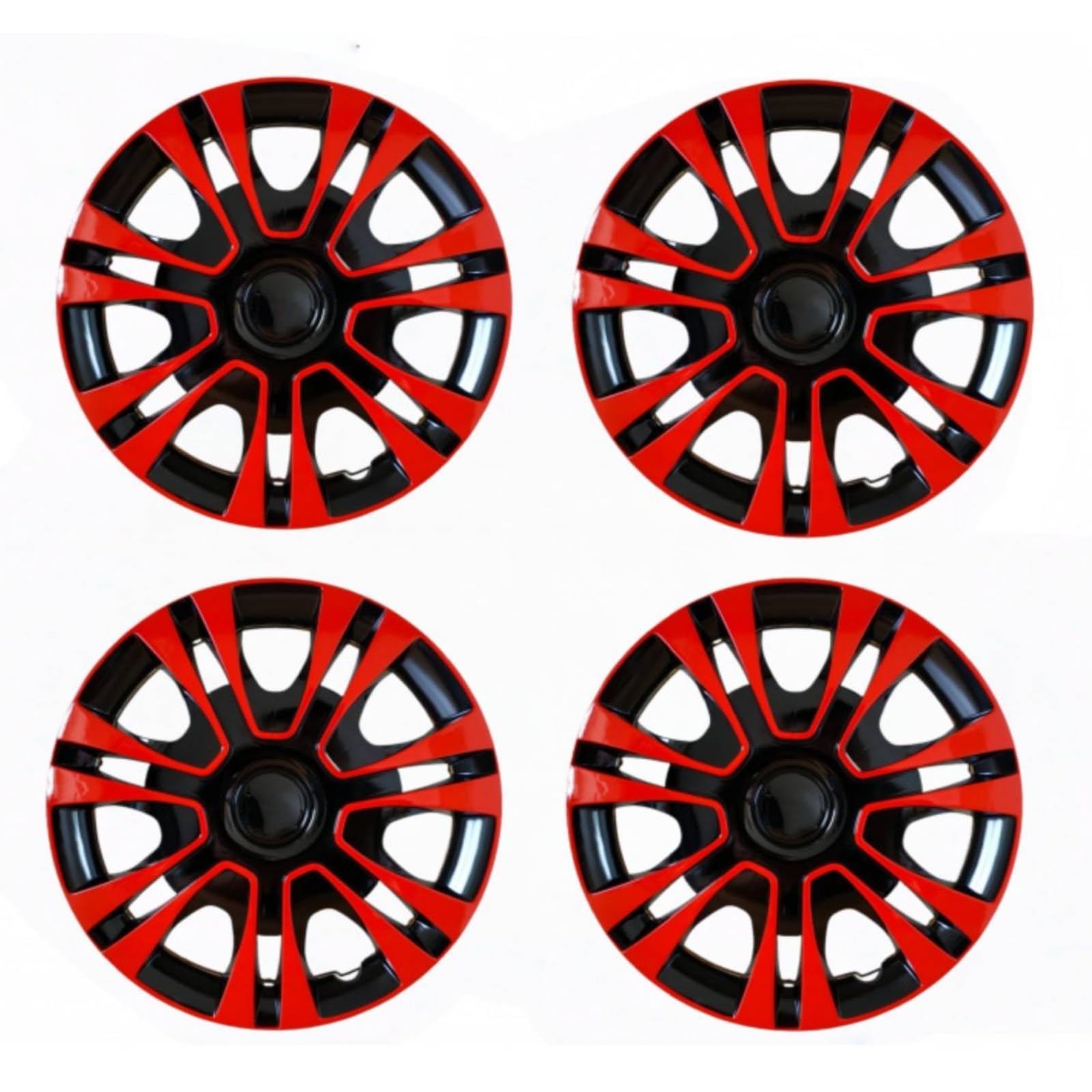Baoblaze Copricerchio Auto 13 Pollici Copriruota Cerchio Mozzo Copertura Stabile con Anello Acciaio Look Sportivo con Intagli Aperti Adatto a Rinnovare, color to 8, 13 Pollici