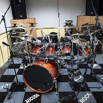 Amazon | Aucuda ドラムマット 防振マット, 180X120cm ドラム