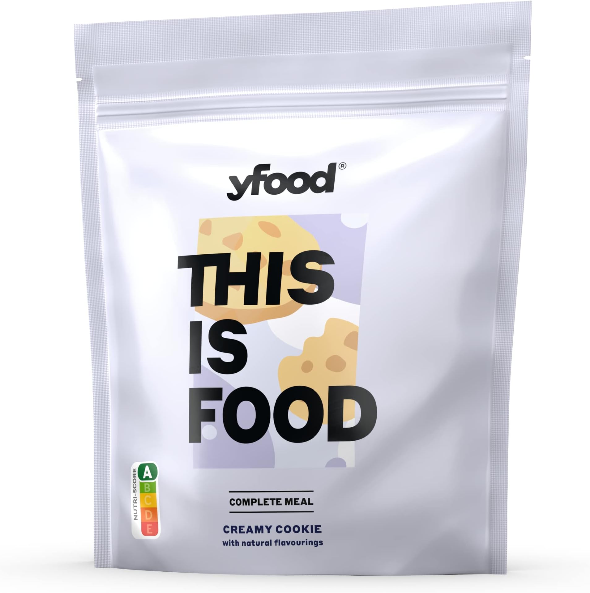 YFoodPowder Creamy Cookie, protein meal replacement, THIS IS FOOD powder, 25g of protein, 17 meals, 26 vitamins & minerals, 1,5kg pack