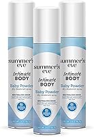 Summer's Eve Baby Powder Gentle Feminine Spray, Talc-Free Odor Neutralizer, pH-Balanced Moisture Absorber, 2oz Pack of 3
