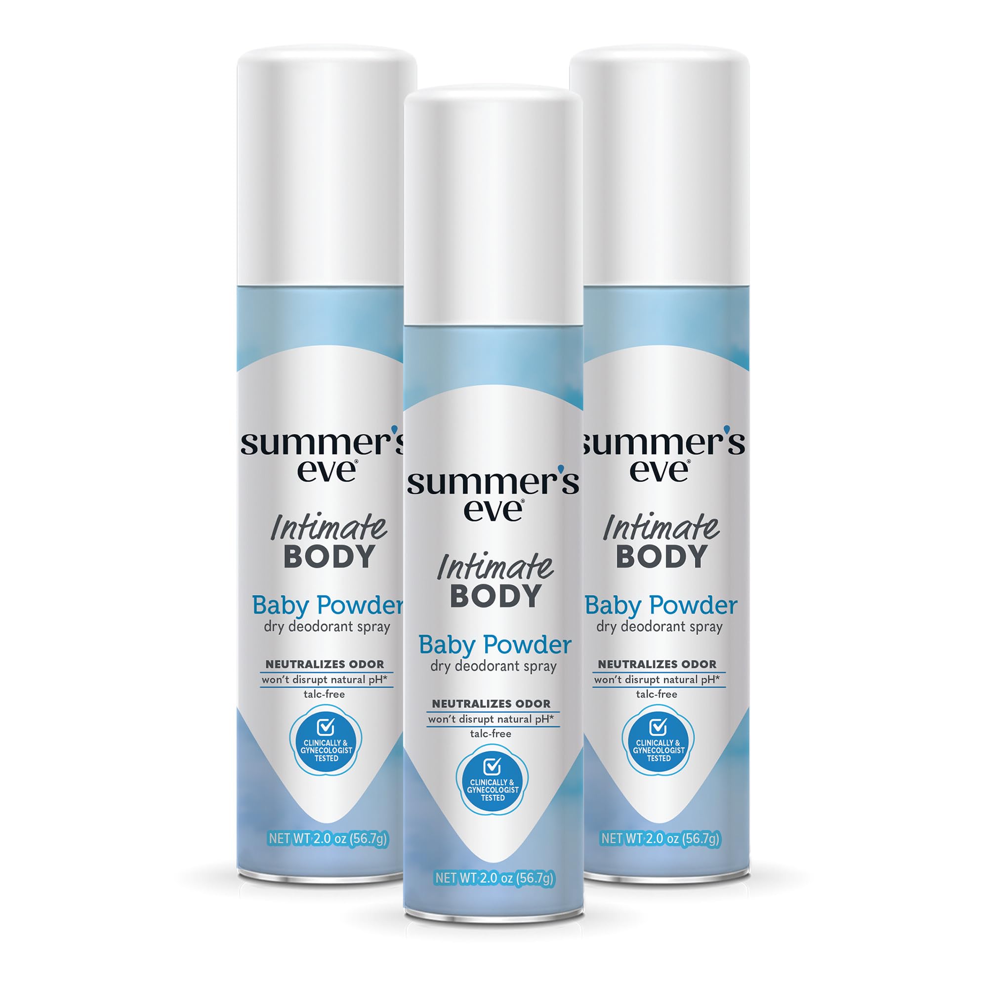Summer's Eve Freshening Spray, Baby Powder, 2 oz, 3 Pack
