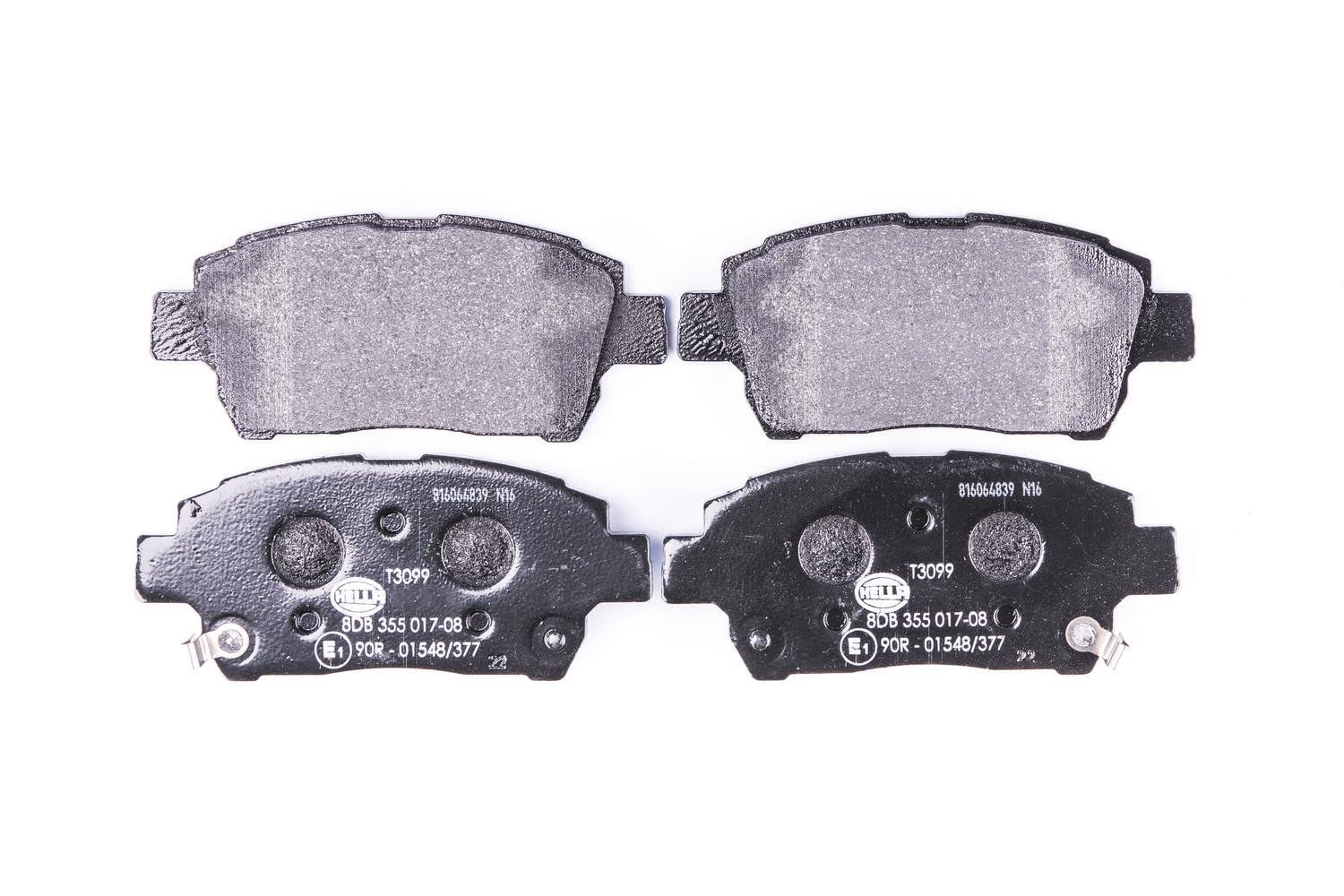 HELLA 8DB 355 017-081 Brake pad set - with acoustic wear warning - T3099 - for e.g. TOYOTA