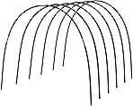 Gardzen Garden Hoops, DIY Greenhouse Hoops for Raised Beds, Row Cover, Garden Netting 24PCS