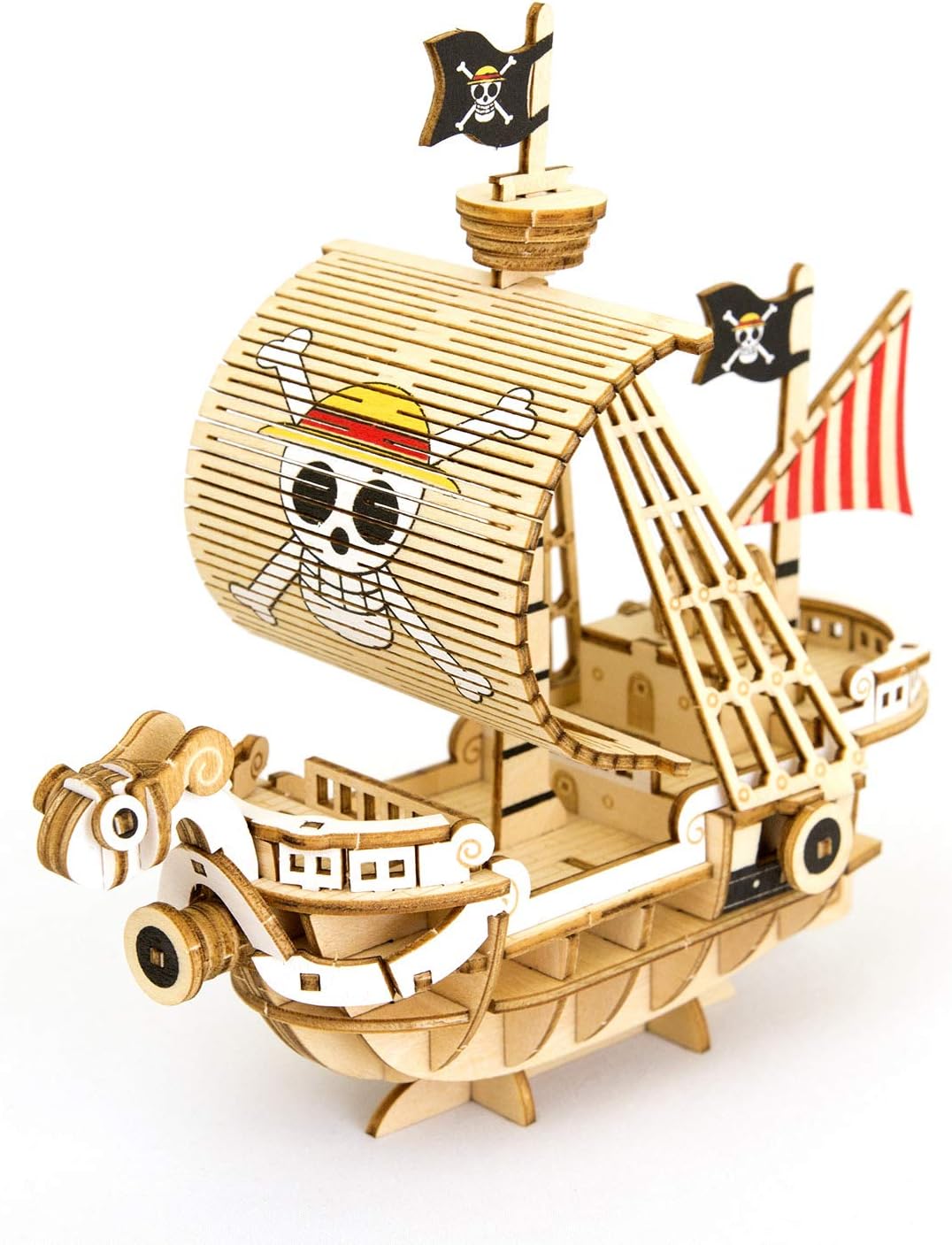One Piece Going Merry Ship Model - One Piece Model Kit Series - Japanese Miniature Wooden 3D Puzzle for Adults and Teens - Fun DIY Wood Craft Kits for Adults and Kids