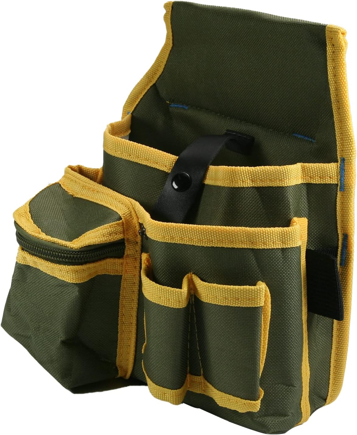 Utoolmart Professional Tool Pouch,Oxford Canvas Tool Pockets, Heavy Duty Tool Organizer,Fully Adjustable Work Belt,Waterproof,Protective Work Bag Green/Yellow