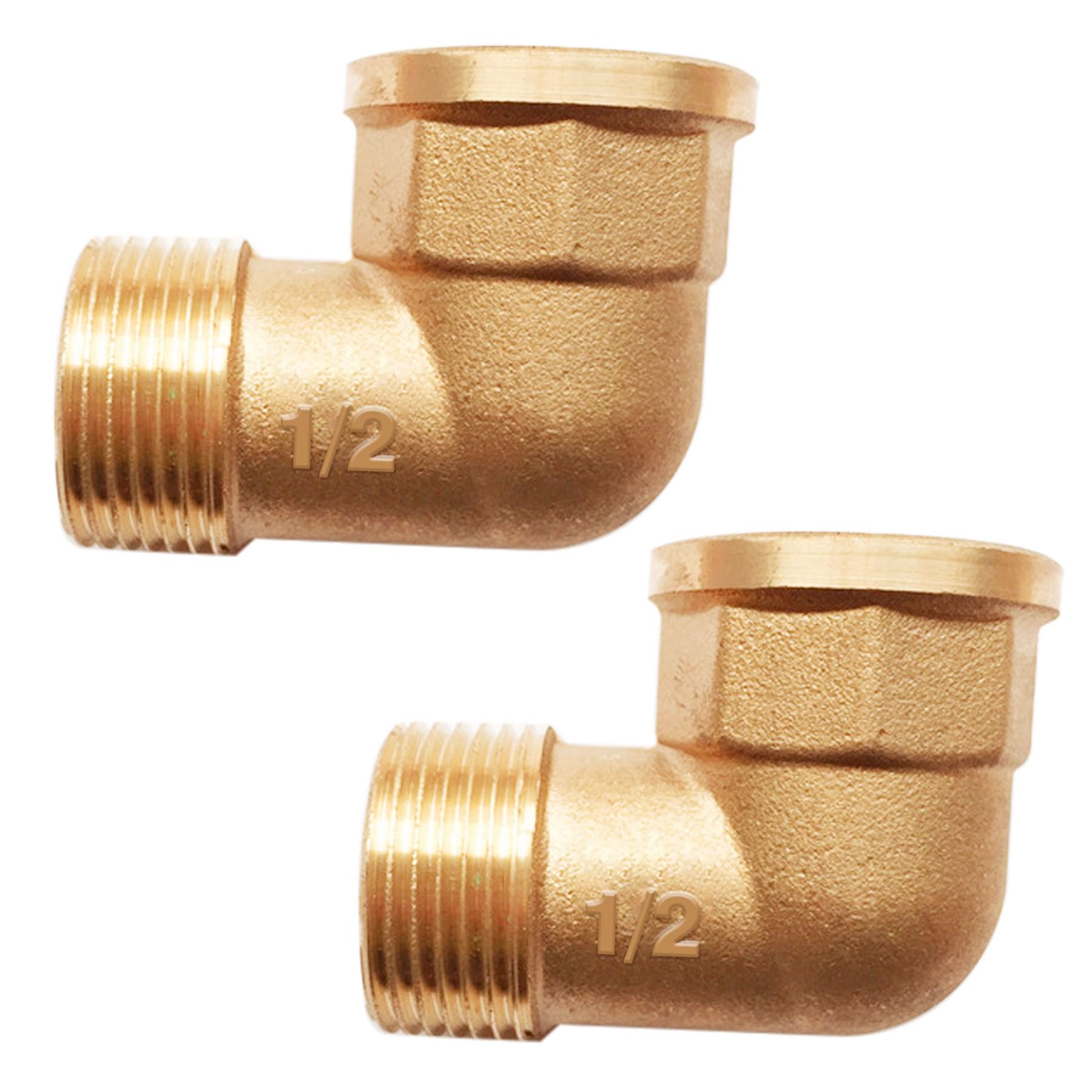 Veda 2 Pezzi Gomito A 90° In Ottone Da 10 Mm A 1/8 BSP - Raccordo Filettato Per Tubi Da Stagno, Piscina - 2