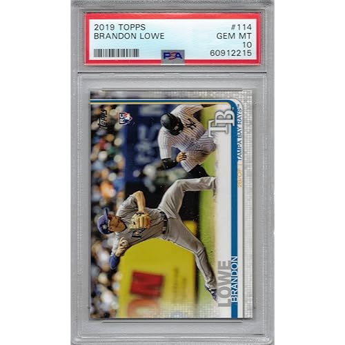 2019 Topps Baseball #114 Brandon Lowe Rookie Card Graded PSA 10 Gem Mint