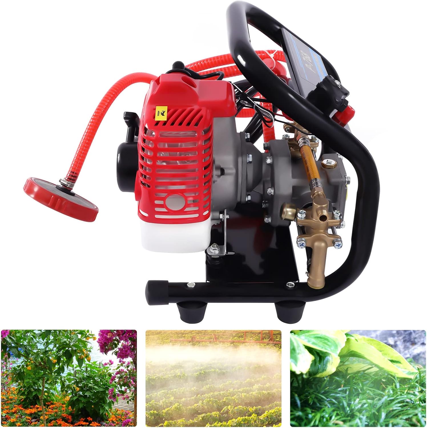 2 Stroke High-Pressure Sprayer, 0.9hp 26cc Gasoline Agricultural Spraying Machine Portable Handheld Sprayer Spraying Machine High Pressure Sprayings Machines for Field Spraying Pesticides