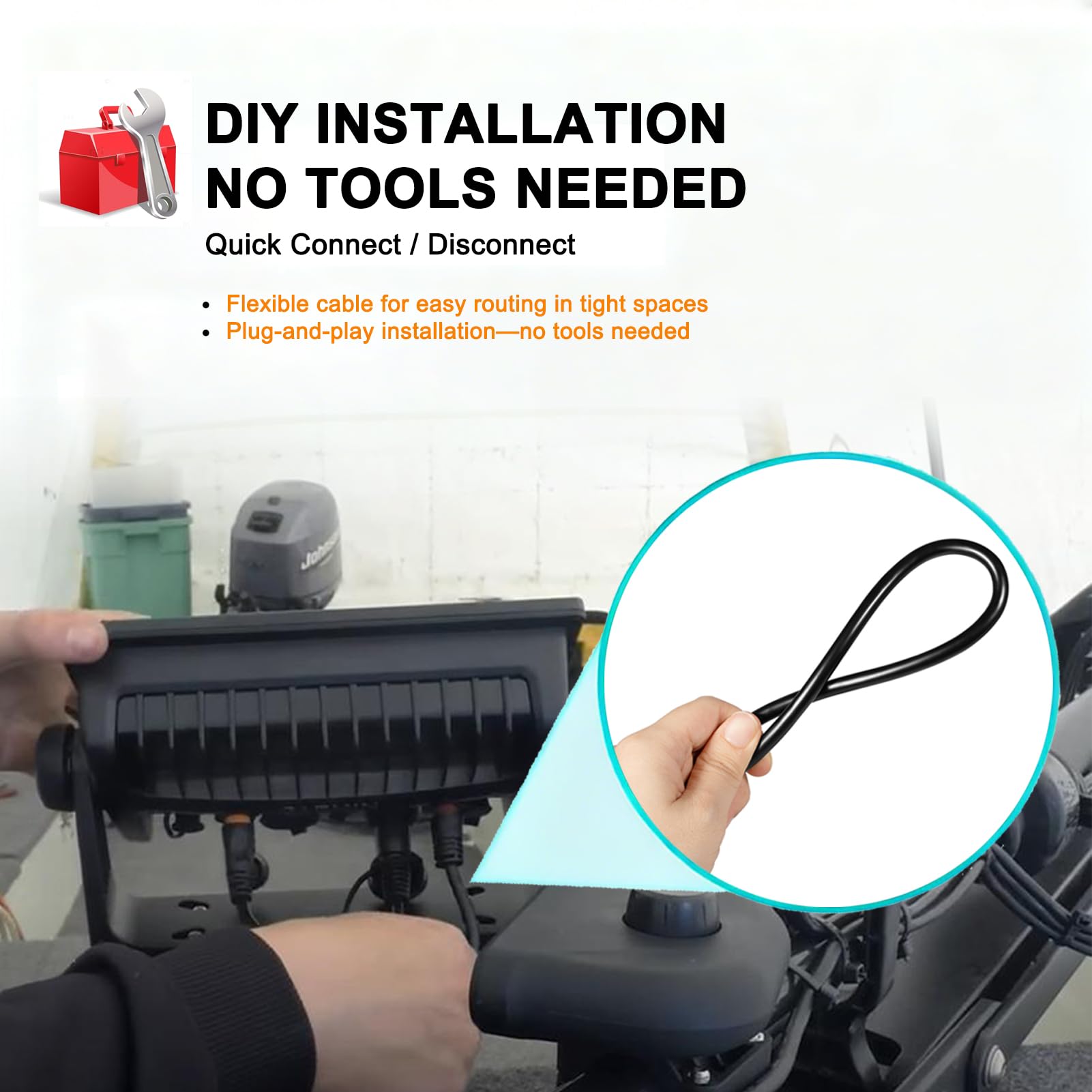 Yoursme 010-11617-42 Cable de extensión de transductor XID Xdcr 30 pies 12 pines compatible con Garmin 010 11617 42 cable transductor