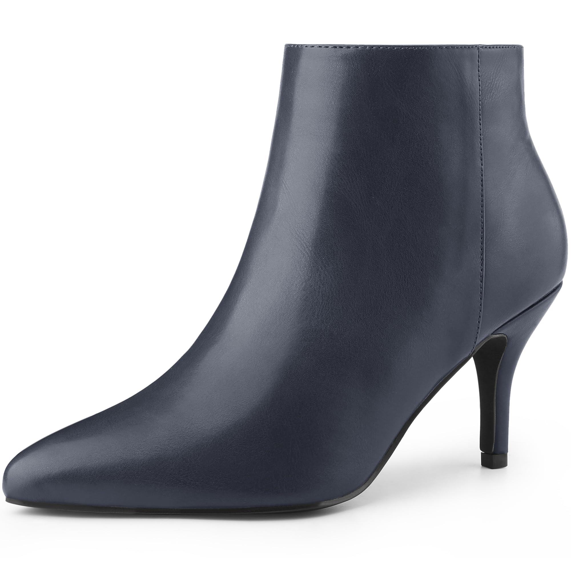 Allegra K Womens Pointed Toe Zipper Stiletto Heel Ankle Boots