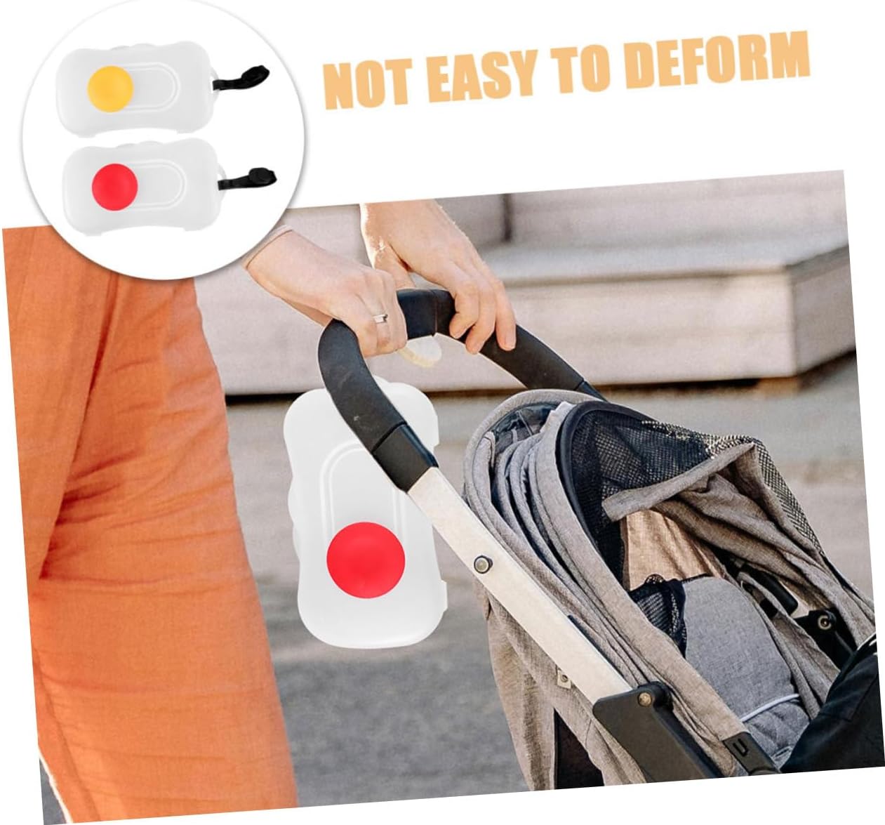 Unomor 2pcs Portable Wipes Dispenser Case Box with Hanging Ring for Easy Carrying Lightweight Refillable Holder for Strollers and Diaper Bags