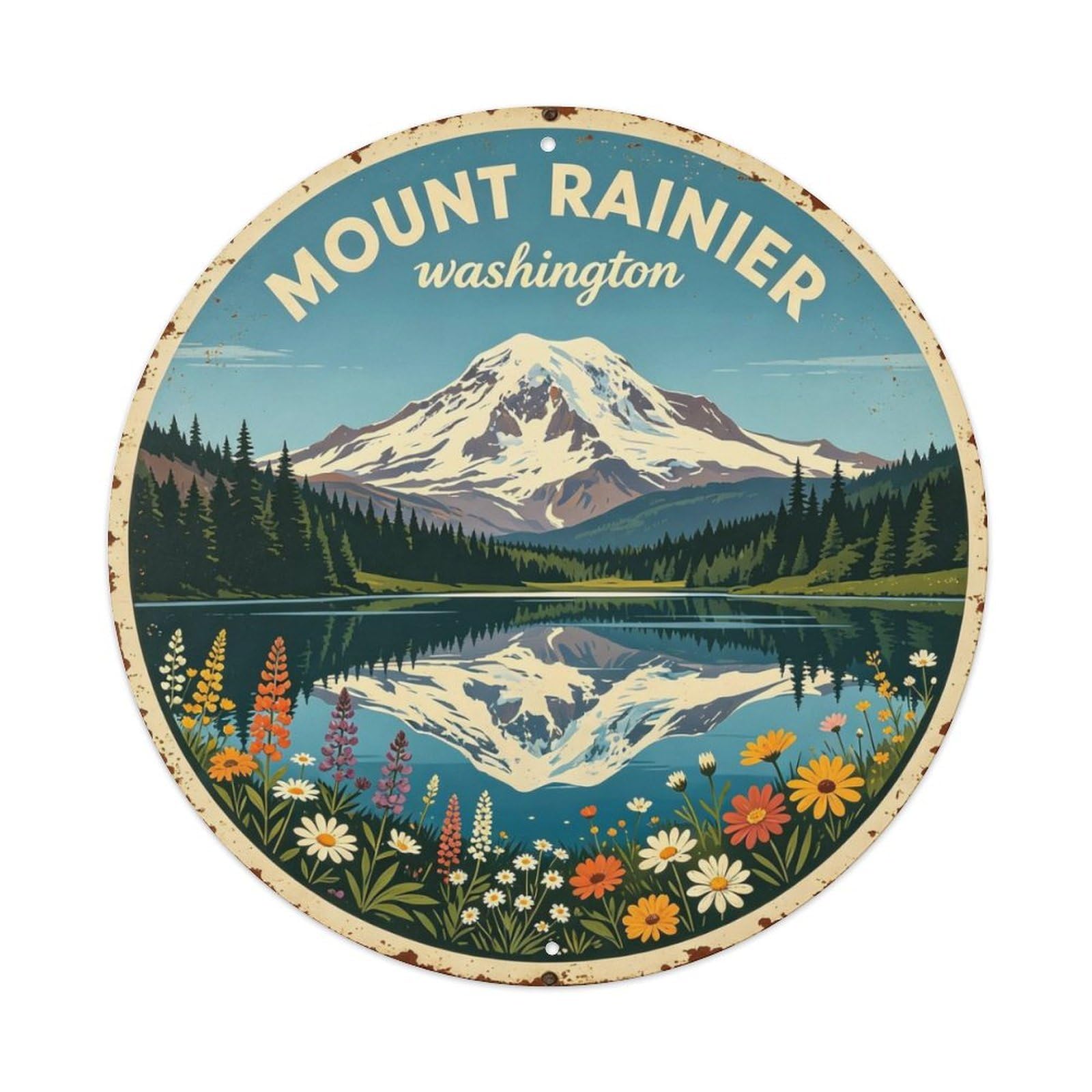 Rainier_vintage Metal Tin Sign Plaque