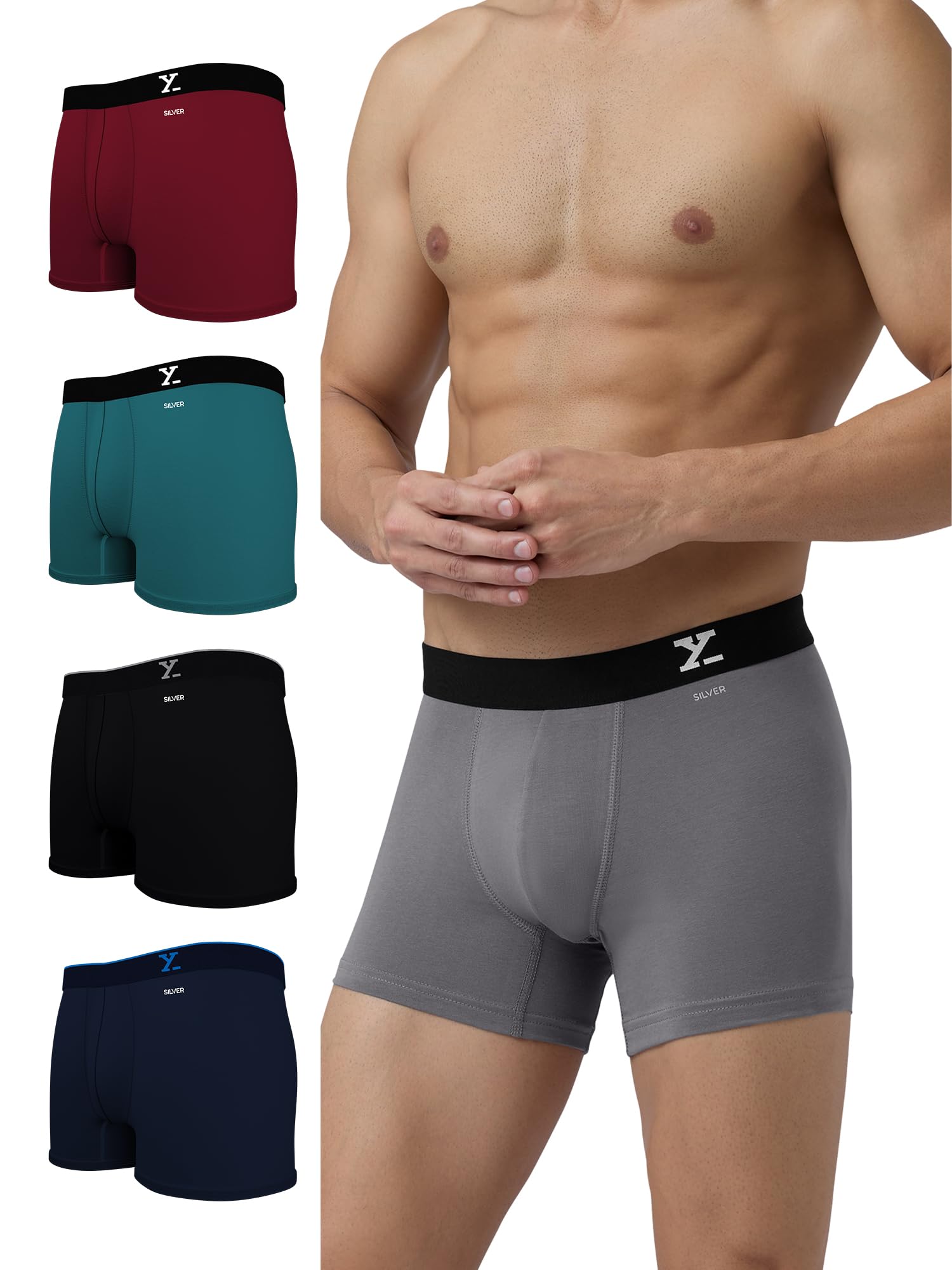 miks様 Buy XYXX Men Cotton Modal Trunk, Regular Fit, Solid, Pack of 5