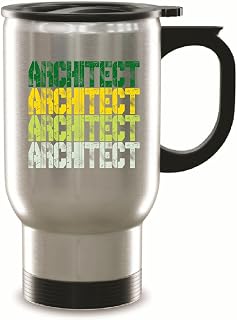 Gifts for Architecture Lovers with Vintage Architectural Sublimation Graphics for Home Decor 14oz Steinless Steel Travel Mug
