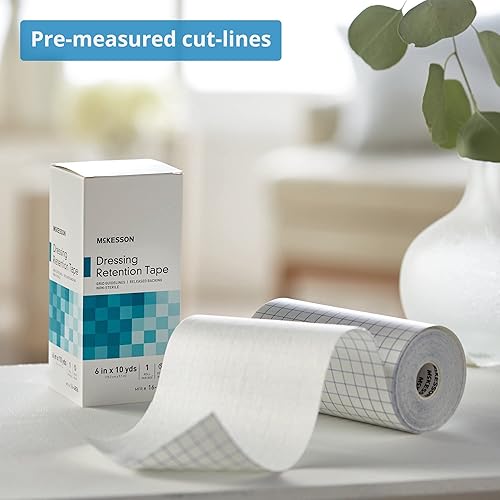 Miniatura 2 de McKesson Cinta de retención de apósito, no estéril, pautas Gride, 6 in x 10 yardas, 1 rollo