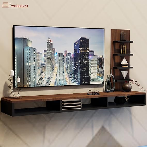 Wooderyx Engineered Wood L Shape TV Entertainment Unit TV with