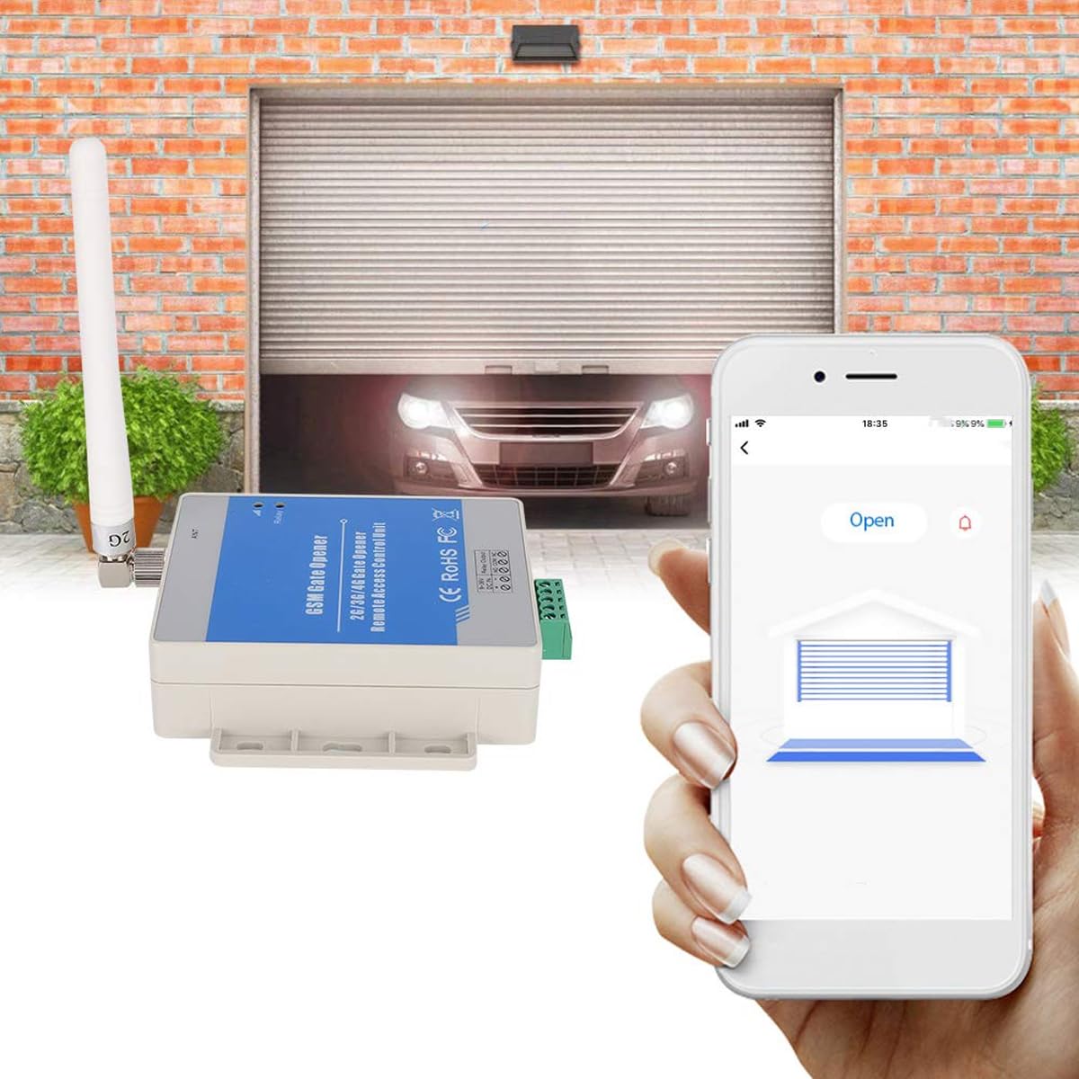 Ticha Mando a distancia GSM para apertura de puerta, interruptor de relé GSM, control automático de acceso remoto, 2G