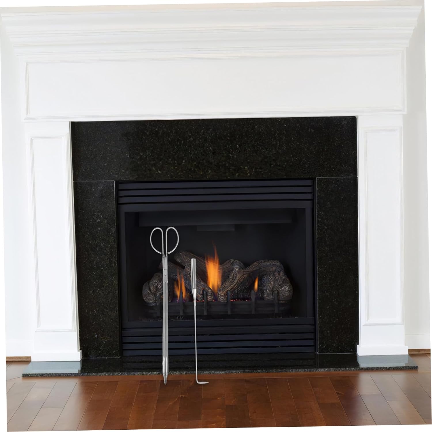 Stainless Steel Fireplace Poker Tong for Grill and Wood Stove Xmas