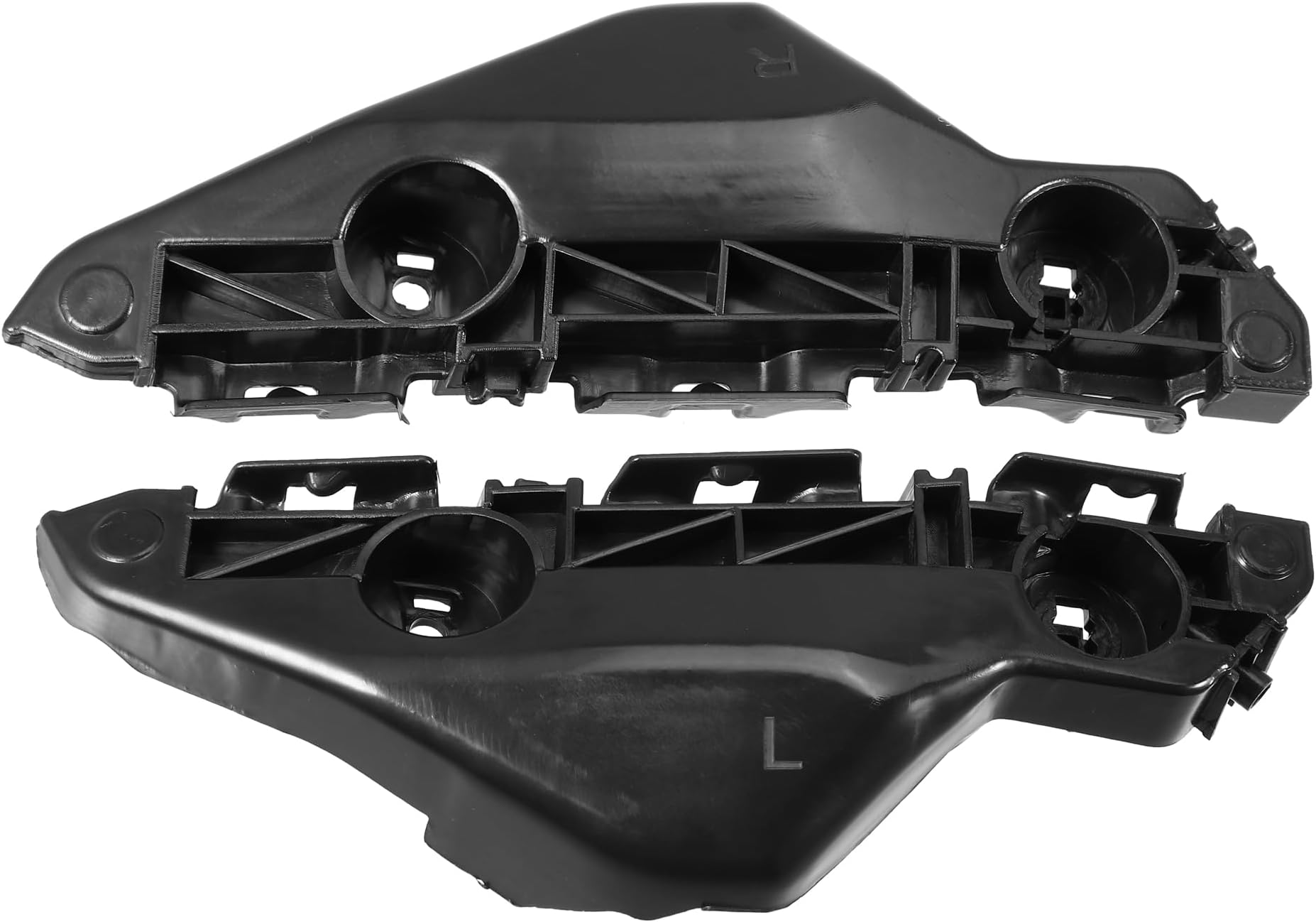 1 Pair Bumper Mounting Support Bracket Compatible for Toyota Yaris 2007-2012, Left Right Bumper Retainer Set Plastic Black