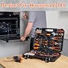 Home Tool Kit 45 Piece, Hand Tool Set in Steel Cantilever Toolbox, Home Improvement Portable, All Purpose Tools for Men Women, Handyman, Homeowner, Beginner, College Student with Storage Case