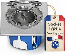 IP55 Stainless Steel Socket, Flip Cover, Plug-In Clamp, Windproof Switch Box, French E Type