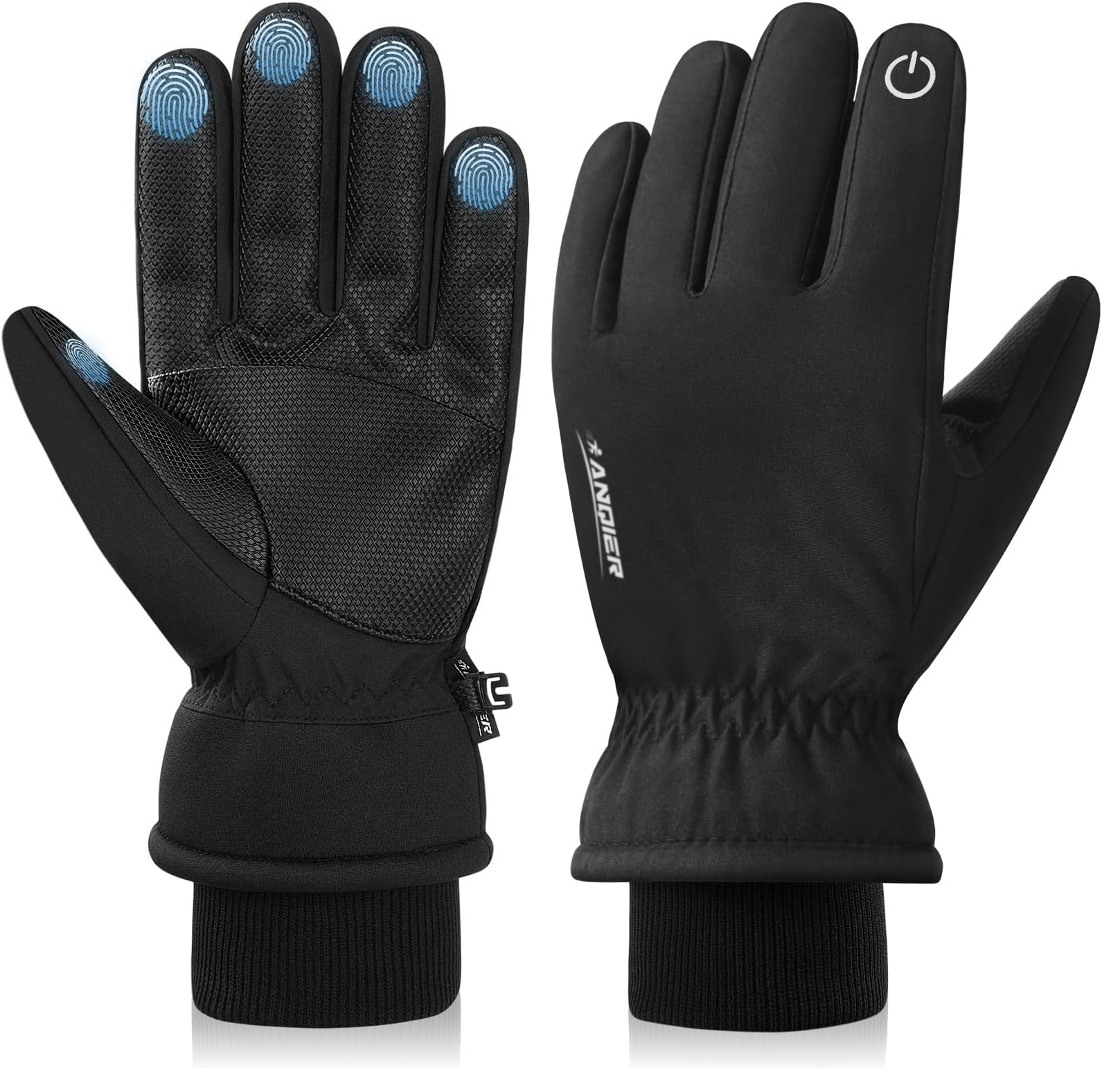 anqier Winter Gloves, Cold Proof Thermal Thinsulate Warm Touchscreen Cold Weather Gloves Men Women for Smartphone Texting Cycling