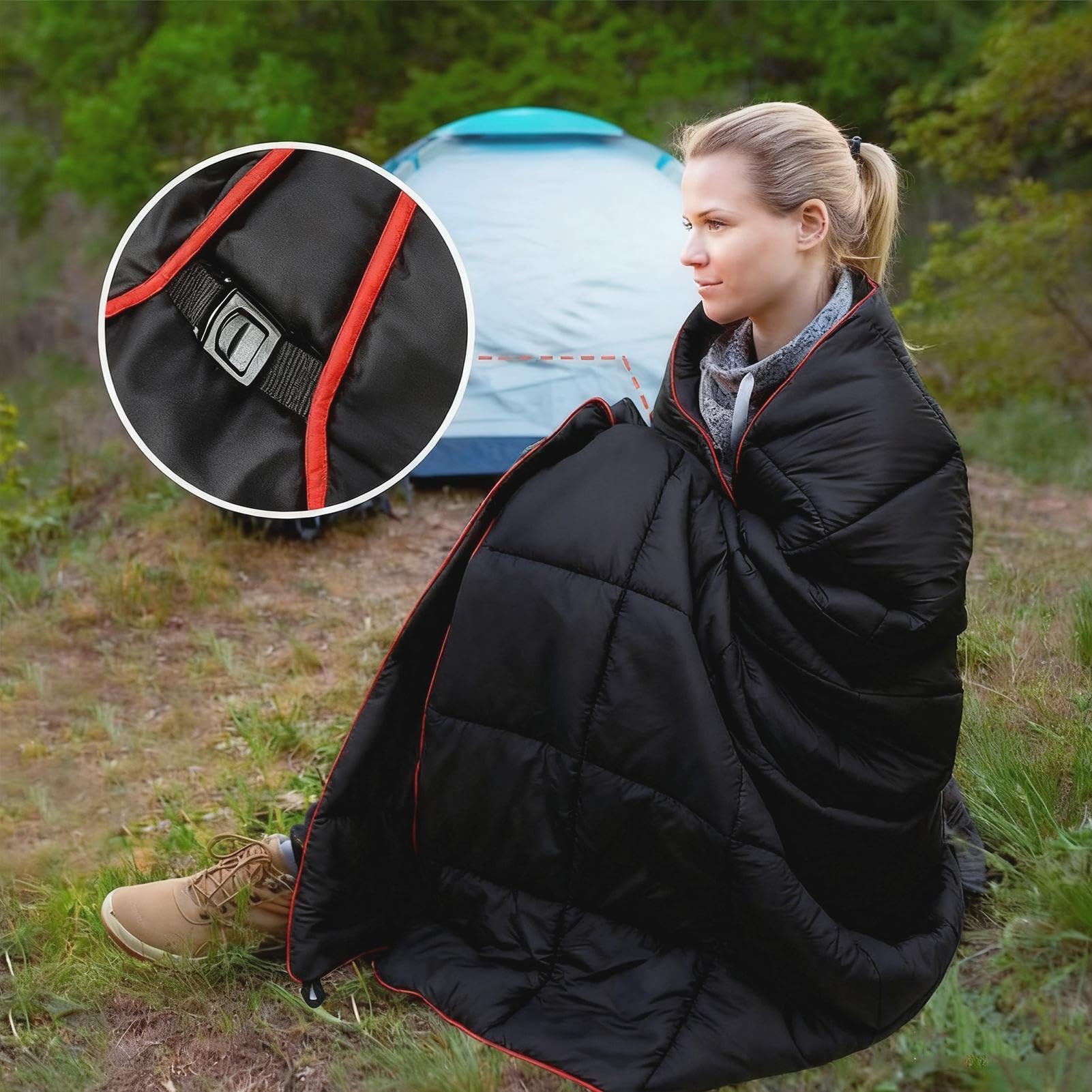 Couverture imperméable et pliable – Housse de portable pour randonnée, pique-nique