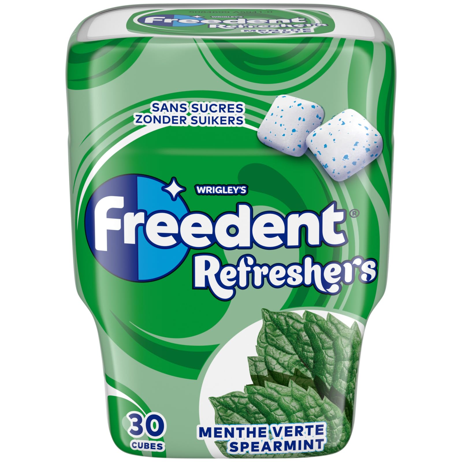 FREEDENT REFRESHERS Chewing-gum Menthe Verte Boîte de 30 Dragées Sans Sucres