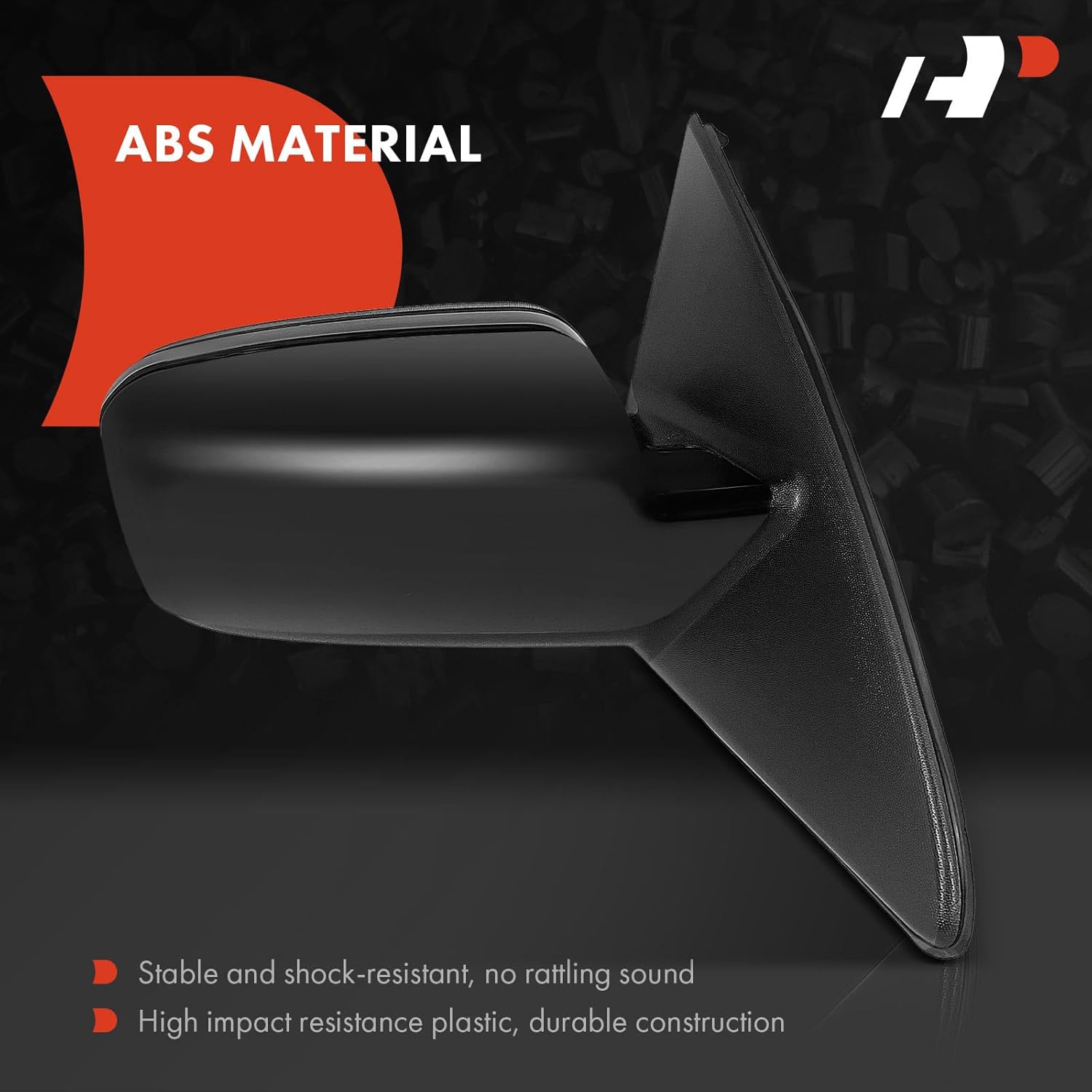 A-Premium Passenger Side Power Door Mirror - Compatible with Ford Fusion 2011-2012 - Heated, Non-Folding, Black Smooth Outside Rear View Mirror w/Blind Spot Glass - Replace# BE5Z17682CA