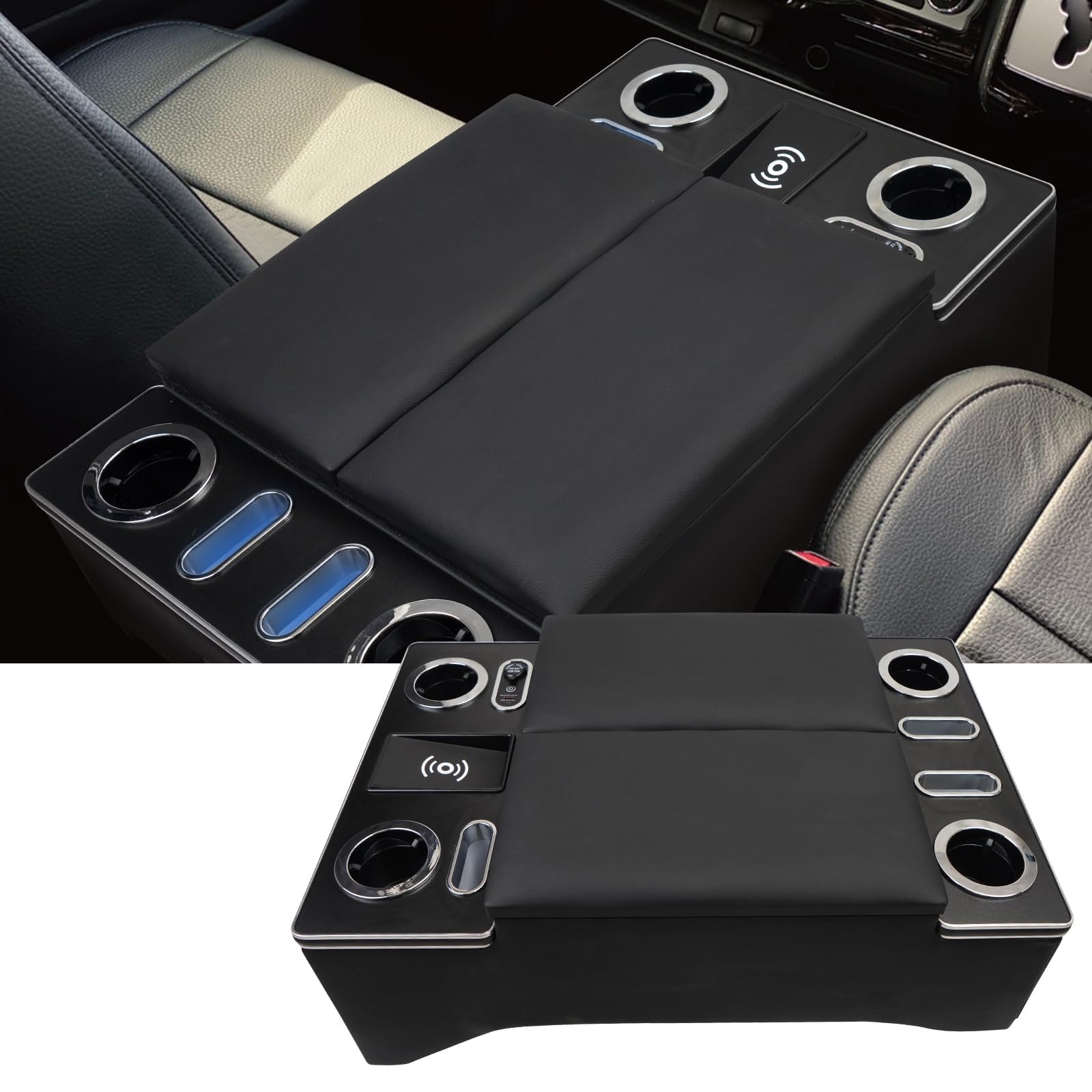 Amazon | YESHMA 【ワイヤレス充電】コンソールボックス ハイエース
