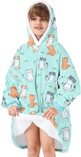 Zando Blanket Hoodie Wearable Blanket Kids and Adult Gift Comfy Blanket Hoodie Oversized Sweatshirt Sherpa Fleece
