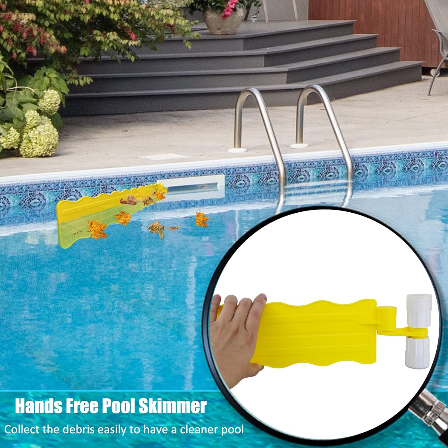Yellow ABS Plastic Pool Skimmer Arm Attachment