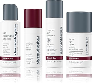 Dermalogica Skin Aging Solutions Kit Travel Size: Anti-Aging Cleanser, Retinol Serum, Repair Cream & SPF Moisturizer