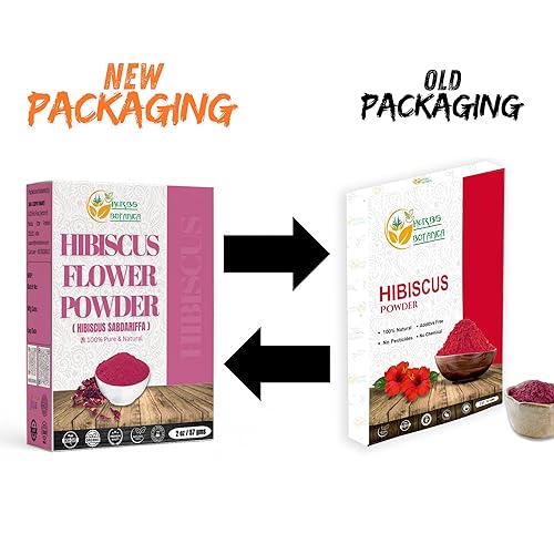 Miniatura 2 de Herbs Botanica Hibisco en polvo 100% puro y natural Hibiscus Sabdariffa para cabello, piel y uso de bricolaje, hojas de hibisco secas finamente