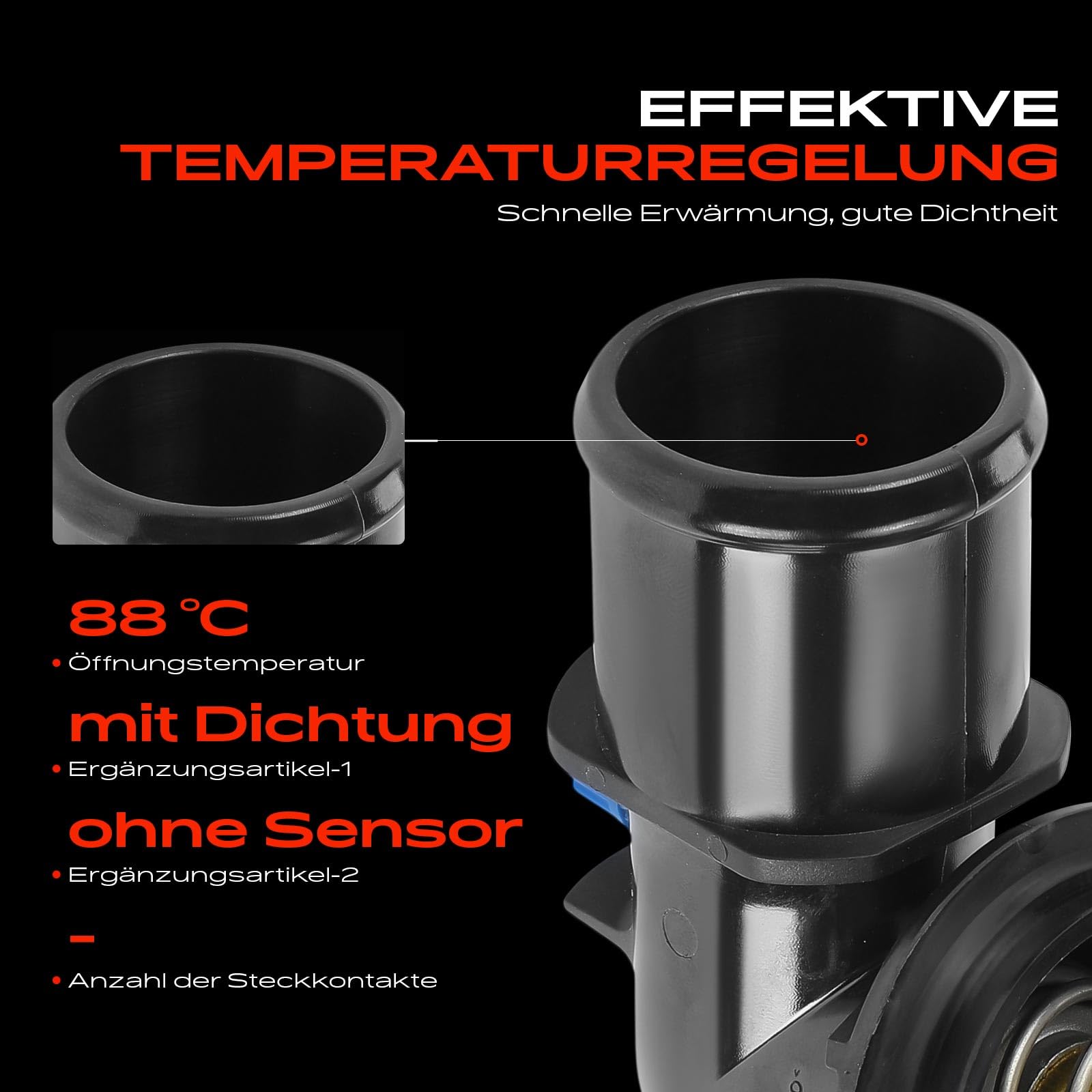 Frankberg Refrigerante del Termostato 88°C Compatibile con Grand Cherokee IV WK WK2 Thema LX Grand Cherokee Van WK2 Replace# 68253457AA,68147599AA