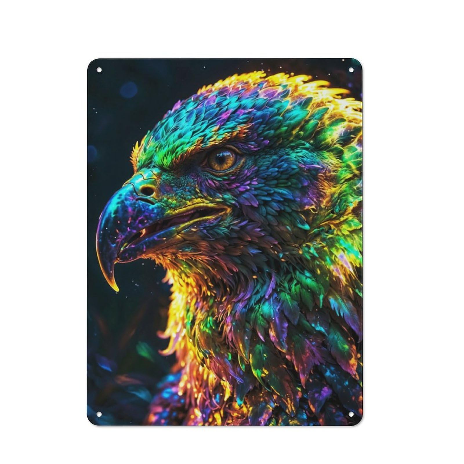 Junmoney Radiant Eagle Vintage Tin Sign 40X30cm With For Garage Wall, Suited To People Furnishing A Garage