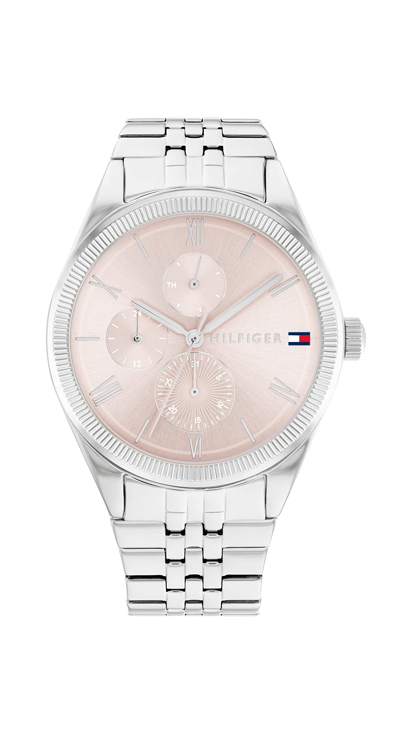 Tommy Hilfiger Analogue Multifunction Quartz Watch for Women with Silver Stainless Steel Bracelet - 1782590