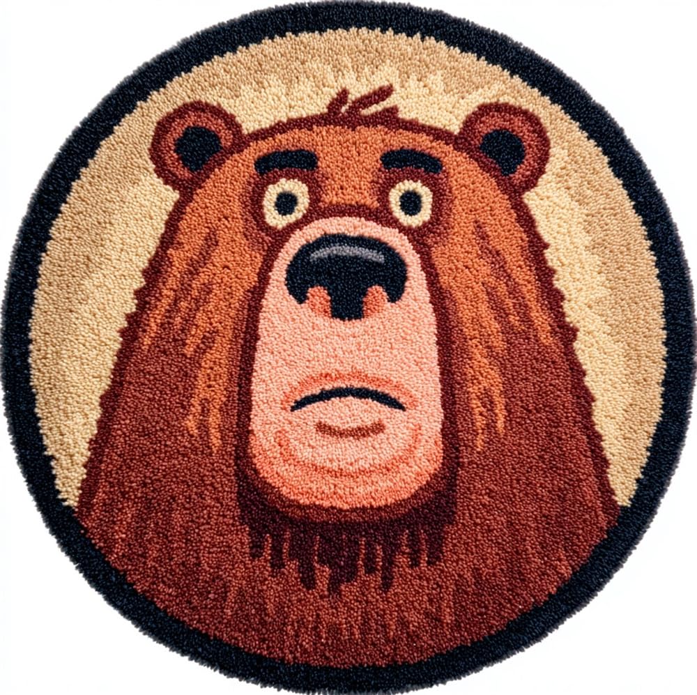 kitphoenix Latch Hook Set Wild Brown Bear