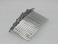 Vista 5 de Faship Hermoso peine de pelo floral de cristal de diamantes de imitación azul