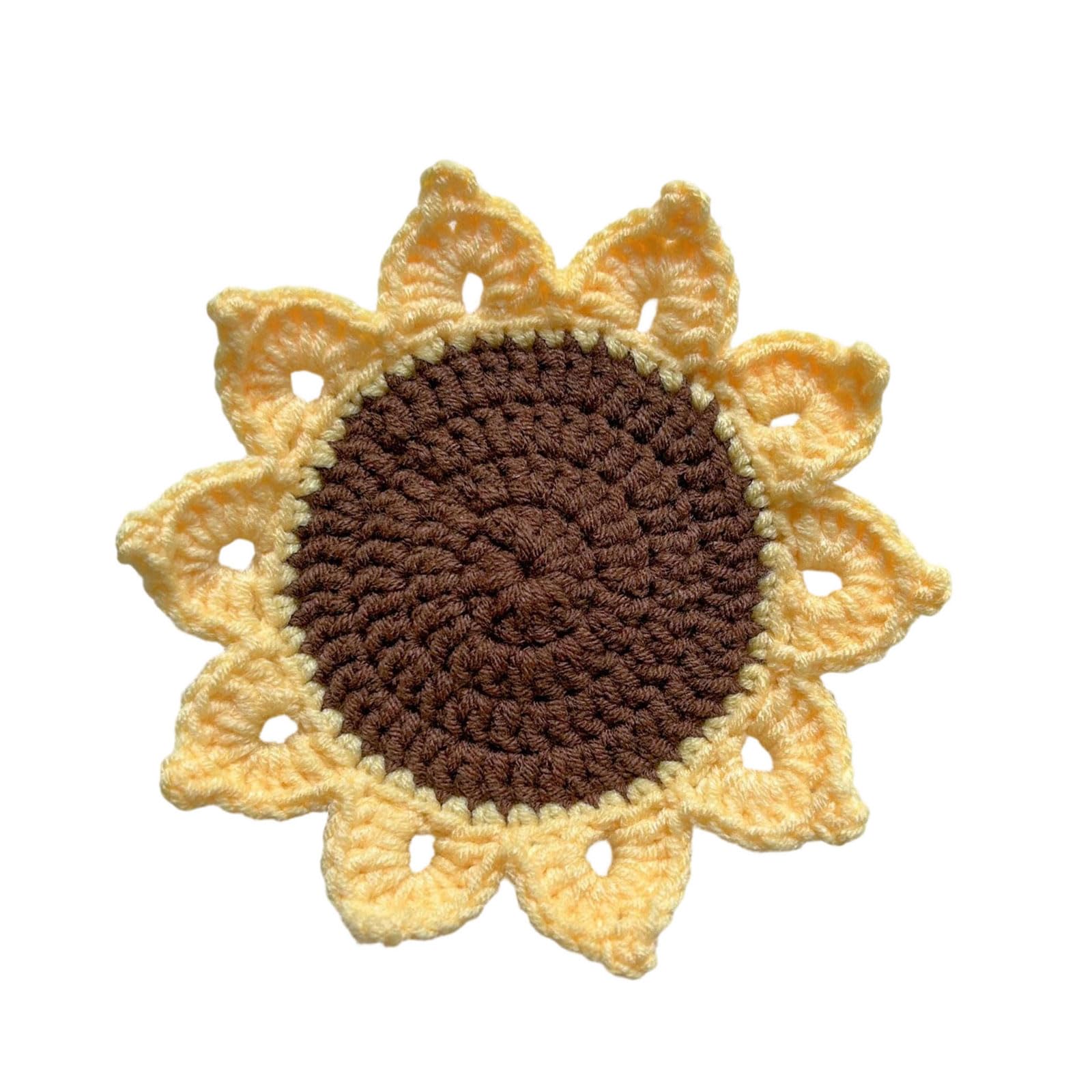Xinsheinelry Unique Knitted Drink Mats Ideal for Kitchen Decor and Beverage Safeguarding Versatile Coasters for Hot Beverages