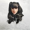 16 Scale Female Head Sculpt Pale Skin Long Hair Girl Head Carved for 12inch Action Figure Body Doll A
