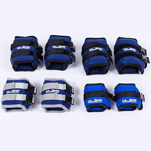Miniatura 4 de Juego de pesas para tobillo  Par de pesas de neopreno ajustables impermeables duraderas para ejercicios aeróbicos acuáticos, entrenamiento de