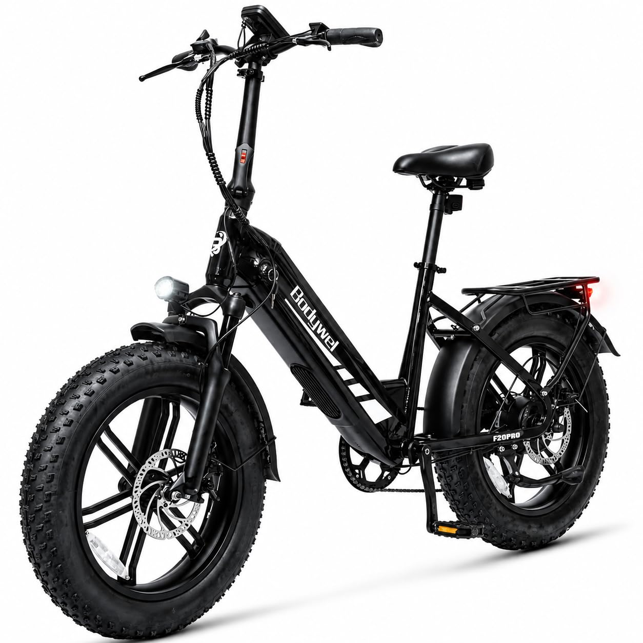 Bodywel F20PRO Bici Elettrica Pieghevole 20", Fat Bike Elettrica per Uomo e Donna, Motore 250W, Batteria 48V 20Ah 960Wh, 120 km Autonomia, 7 Velocità, Freni a Disco Idraulici, Pedalata Assistita