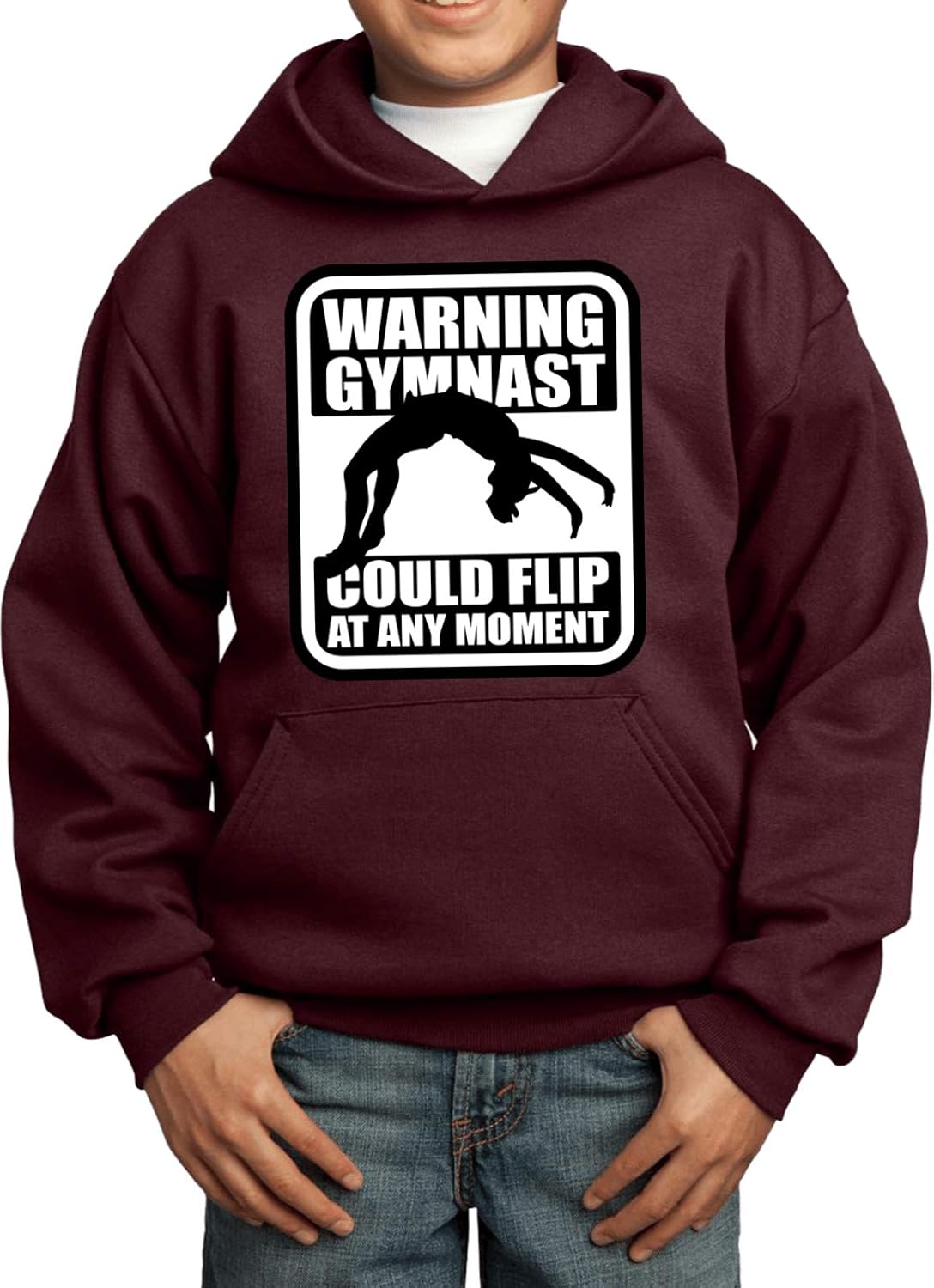 Buy Cool Shirts Kids Gymnastics Hoodie Warning Gymnast