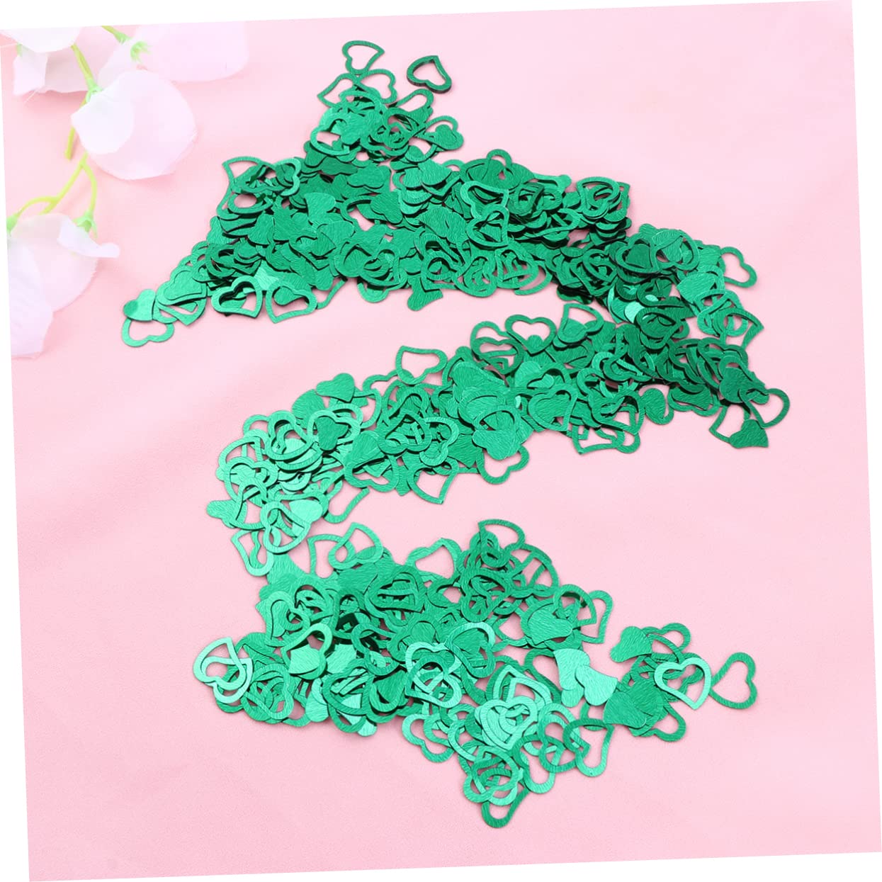 jojofuny 9000pezzi Confetti Cuore Verde Glitterato Per Matrimonio e Feste Decorazioni Romantiche Per Tavolo Compleanni e Cerimonie Speciali
