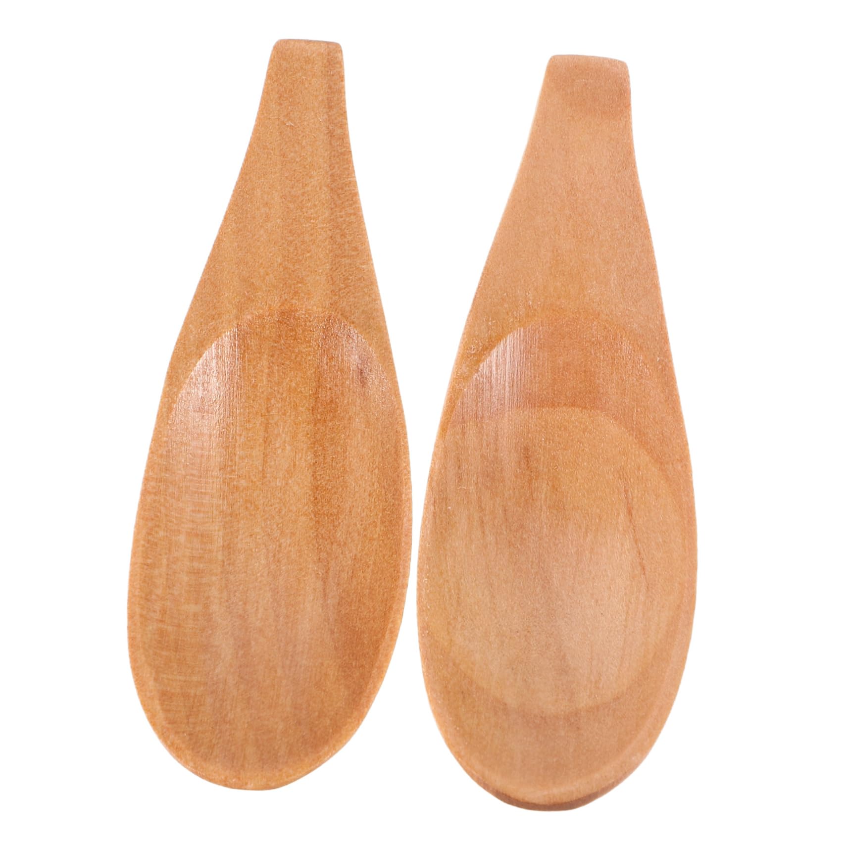 WRITWAA 2pcs Wooden Spoons for Coffee Powder and Tea Measuring Scoops Smooth Handle for Kitchen and Cosmetic Use for Loose Ingredients and Seasoning