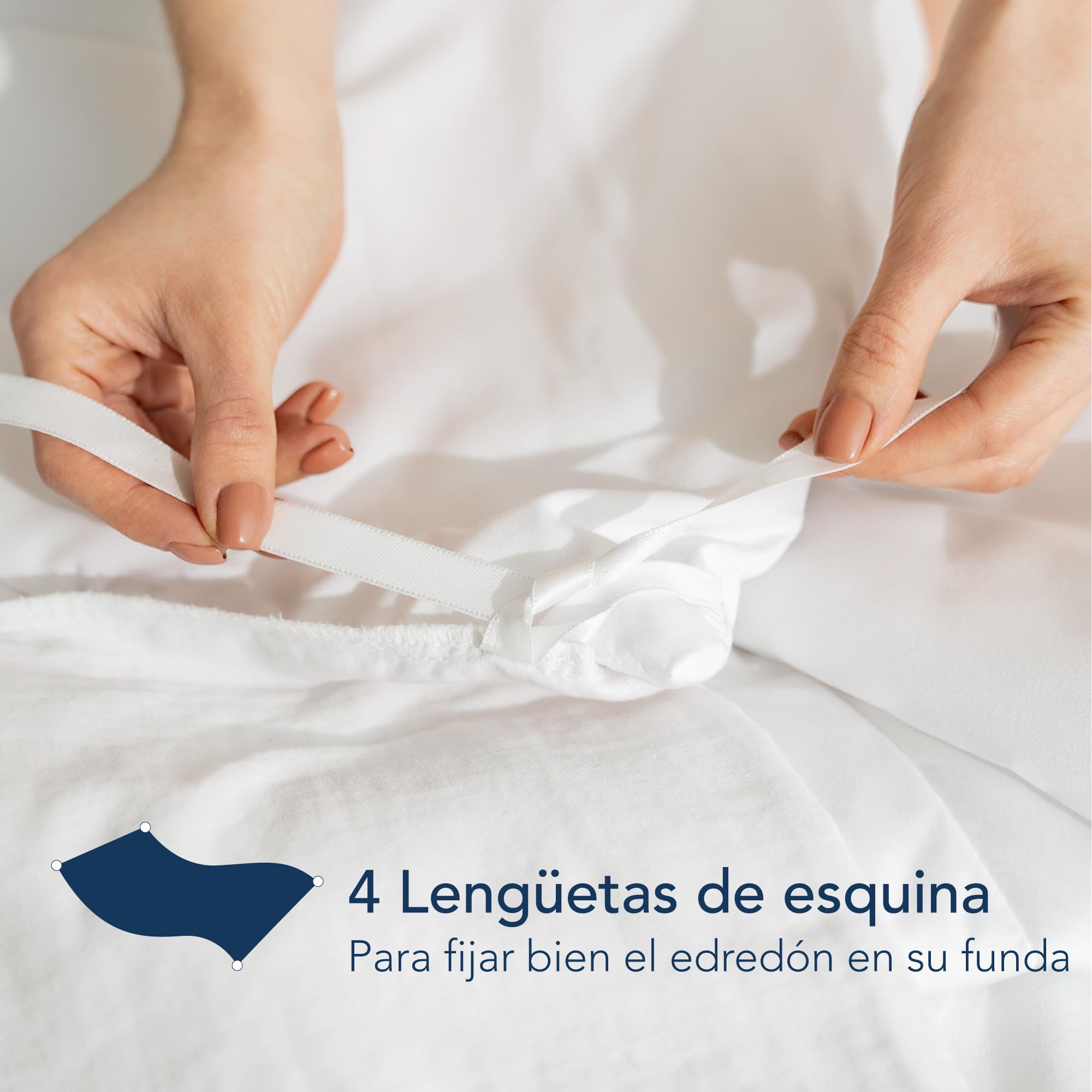 Dreamzie Edredon Relleno Nordico para Cama 135/150, Edredón de Fibra 150g/m², Suave, Transpirable para Primavera y Verano (220x240 cm)