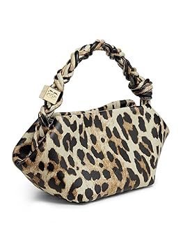 Amazon.com: Ganni, Bou Mini Leopard-Print Bag, Leopard
